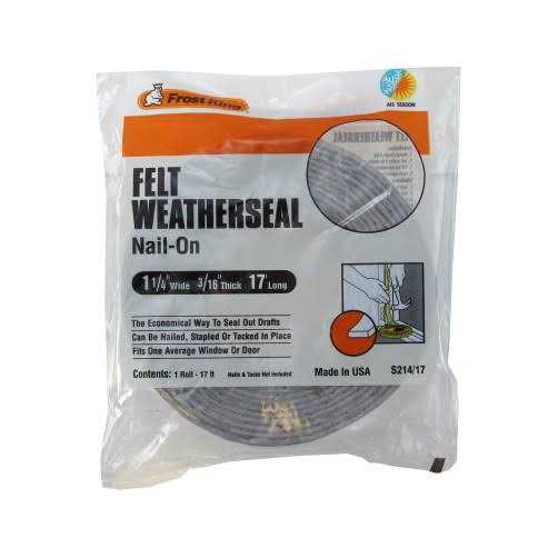 Frost King S214/17h Felt Strip 3/16X17′ - Cheap Fitting