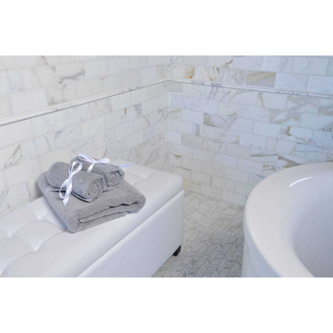 Bedrosians MRBOROCHE Calacatta 13 x 13 Square Floor and Wall Tile - Cheap Fitting