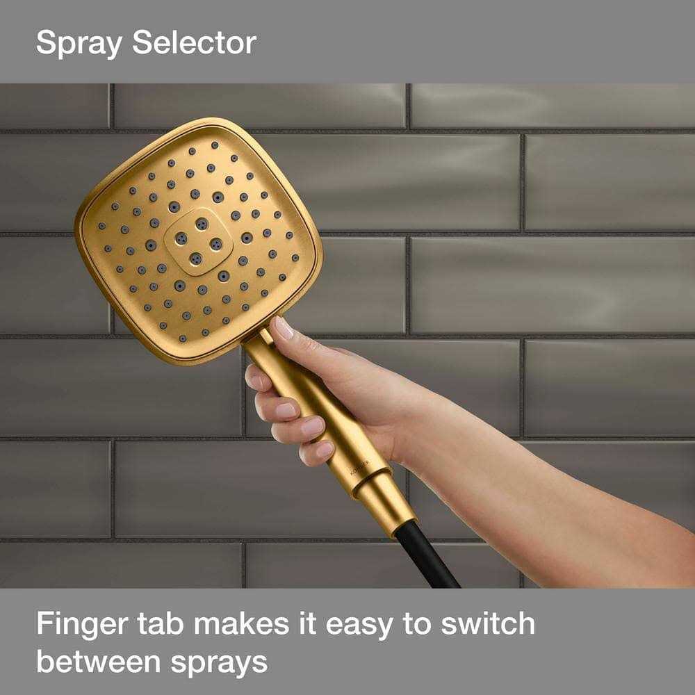 KOHLER Fordra 3-Spray Patterns 5.375 in. Wall Mount Handheld Shower Head - Cheap Fitting