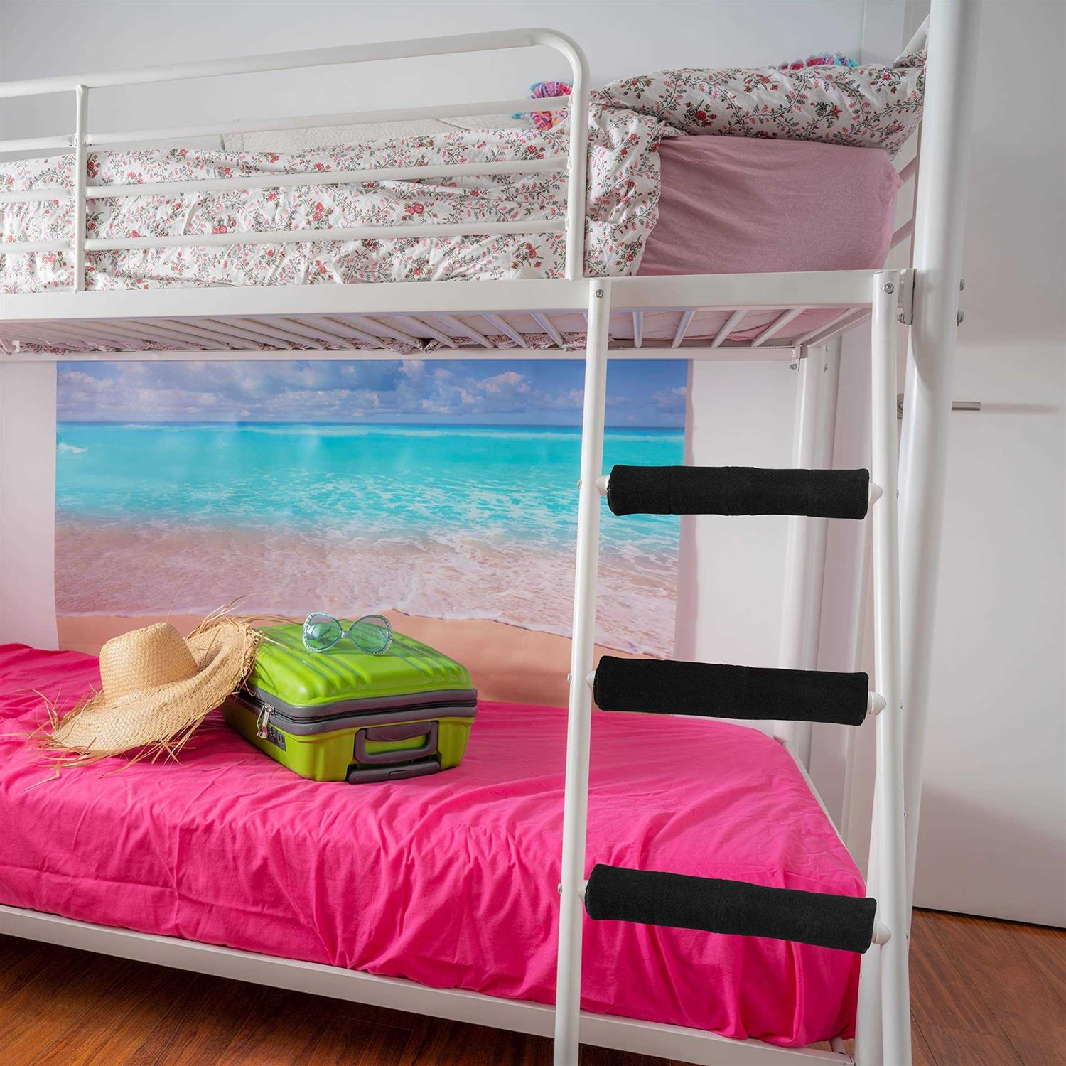 Hudson Comfort Bunk Bed Ladder Pads Soft Brushed Fabric for Foot Comfort with Anti Slip Dots on Bottom - Cheap Fitting