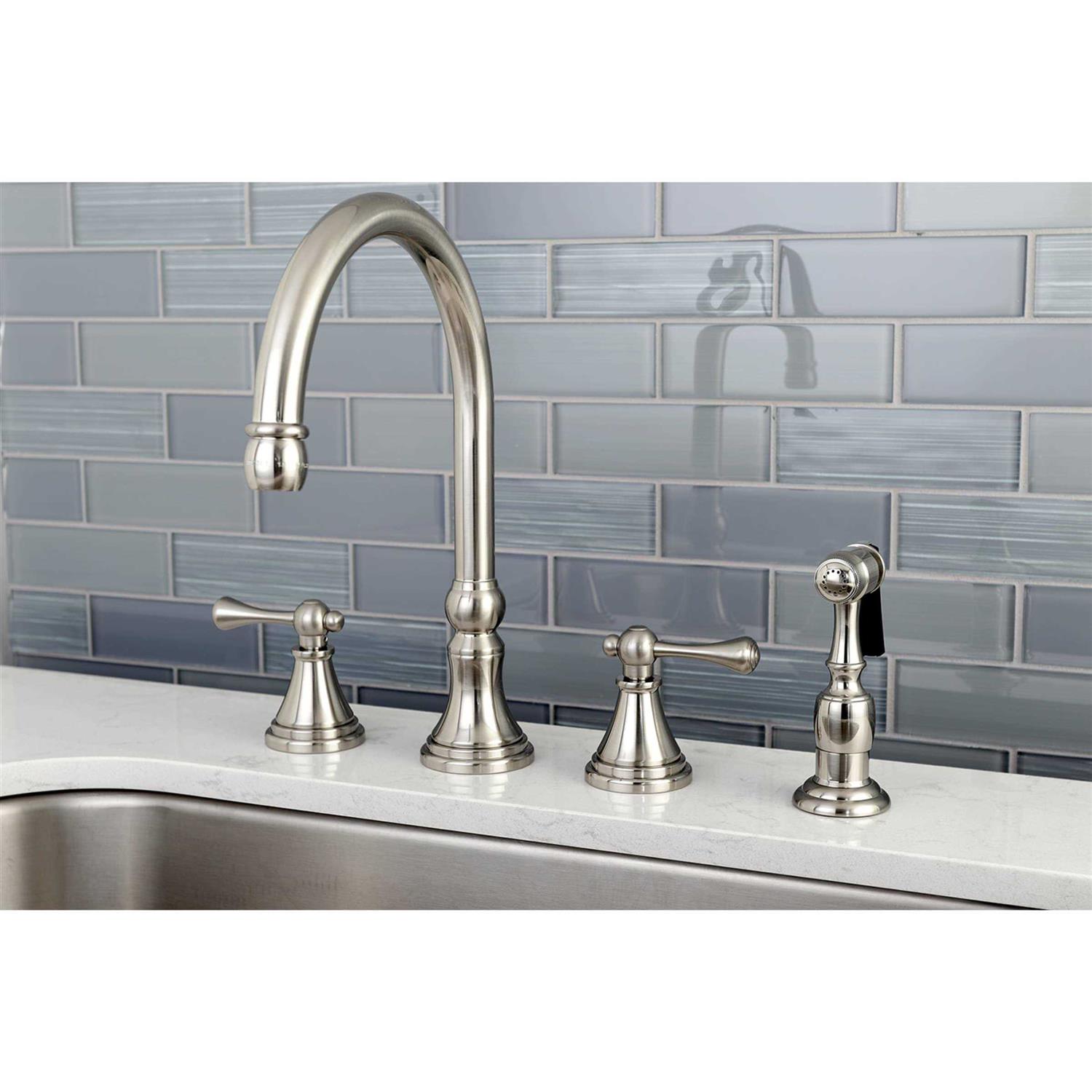 Kingston Brass Governor KS2792BLBS Widespread Kitchen Faucet - Cheap Fitting