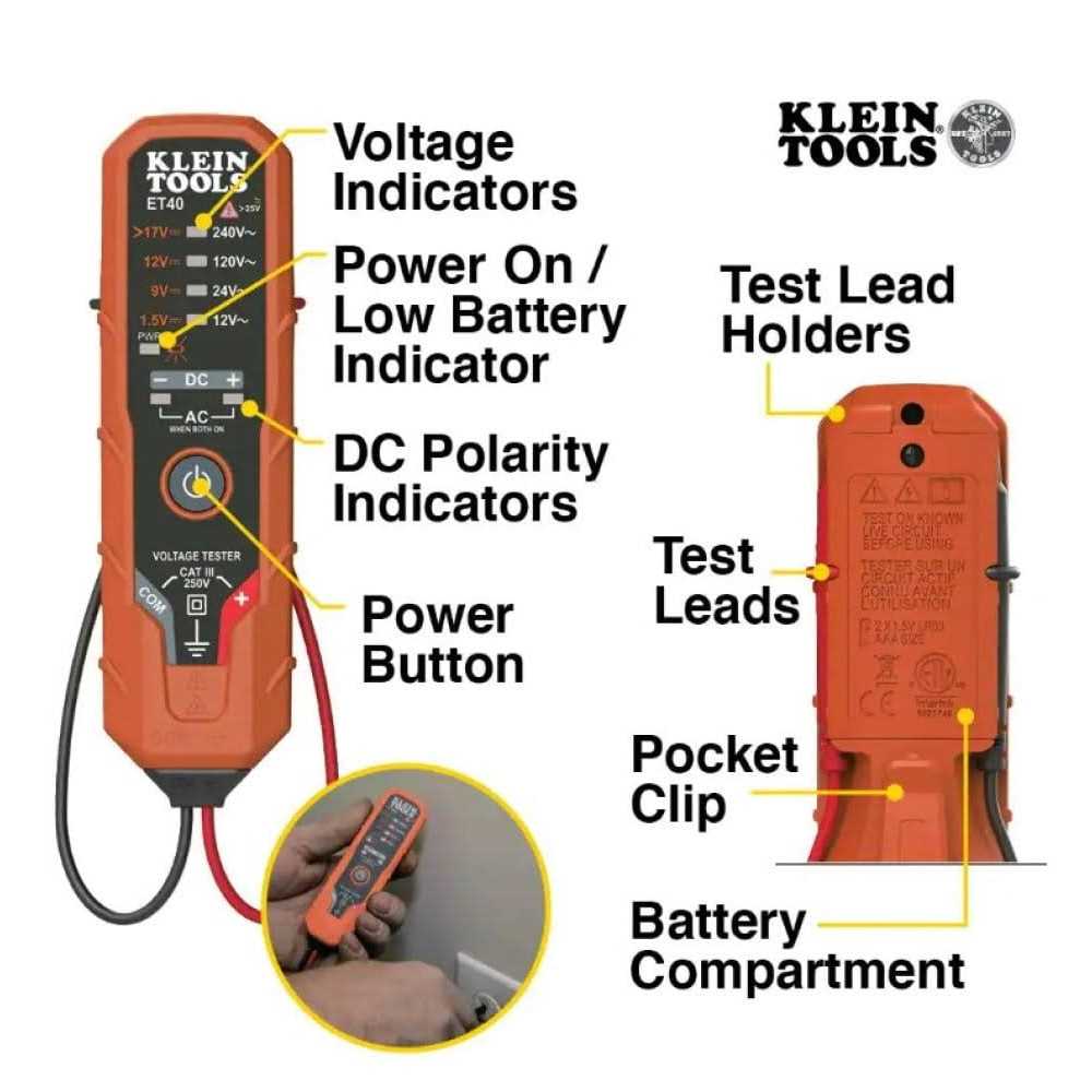 Klein Tools M2o41637kit Digital Circuit Breaker Finder & Voltage Tester Tool Set - Cheap Fitting