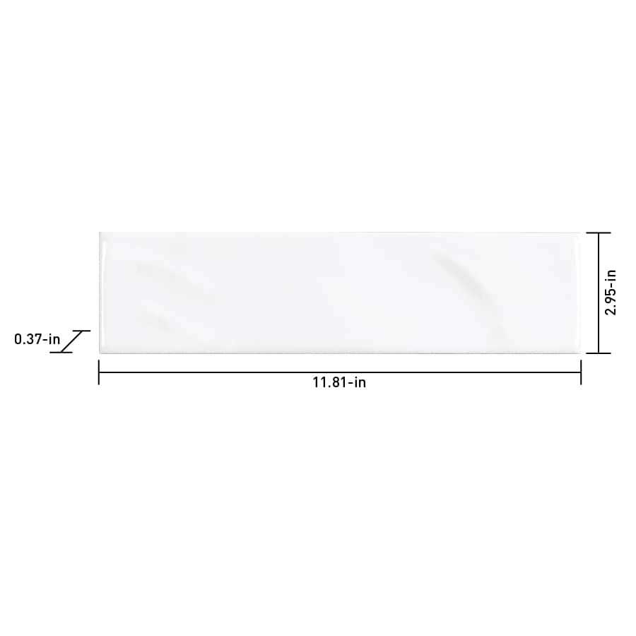 Satori Pearl White 3-in x 12-in Glossy Ceramic Wall Tile 1001-0211-0 - Cheap Fitting