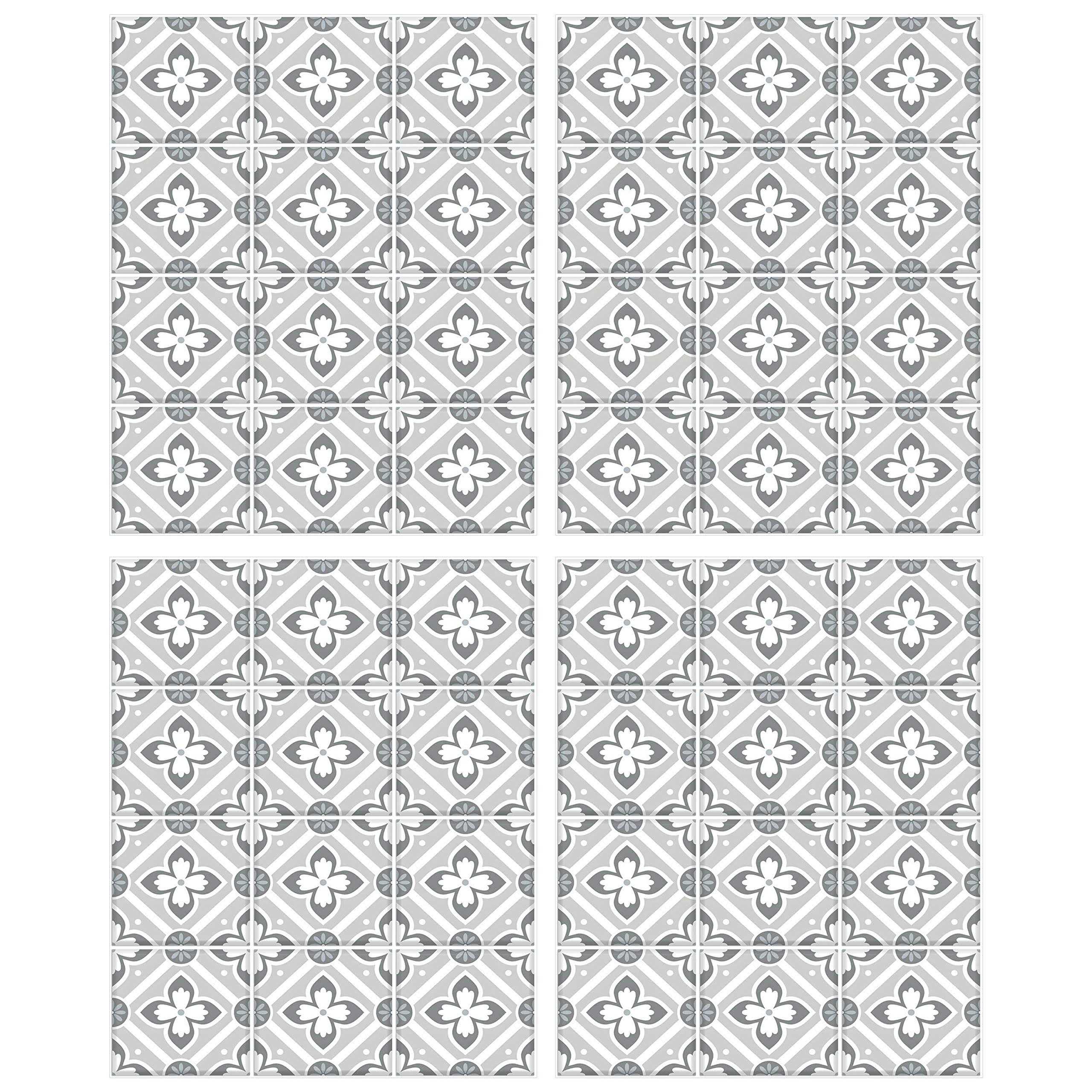 RoomMates Galway Gray Tile Backsplash Peel and Stick Giant Wall Decals - Cheap Fitting