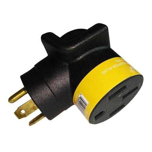 parkworld RV 30 Amp 3-Prong NEMA TT-30P Plug to RV 50 Amp 4-Prong 14-50R Outlet Splitter Adapter ONLY for RVs - Cheap Fitting