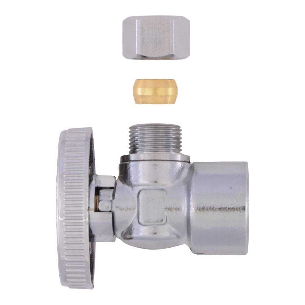 Sharkbite Brass 1/2-in FIP x 3/8-in OD Compression Quarter Turn - Cheap Fitting