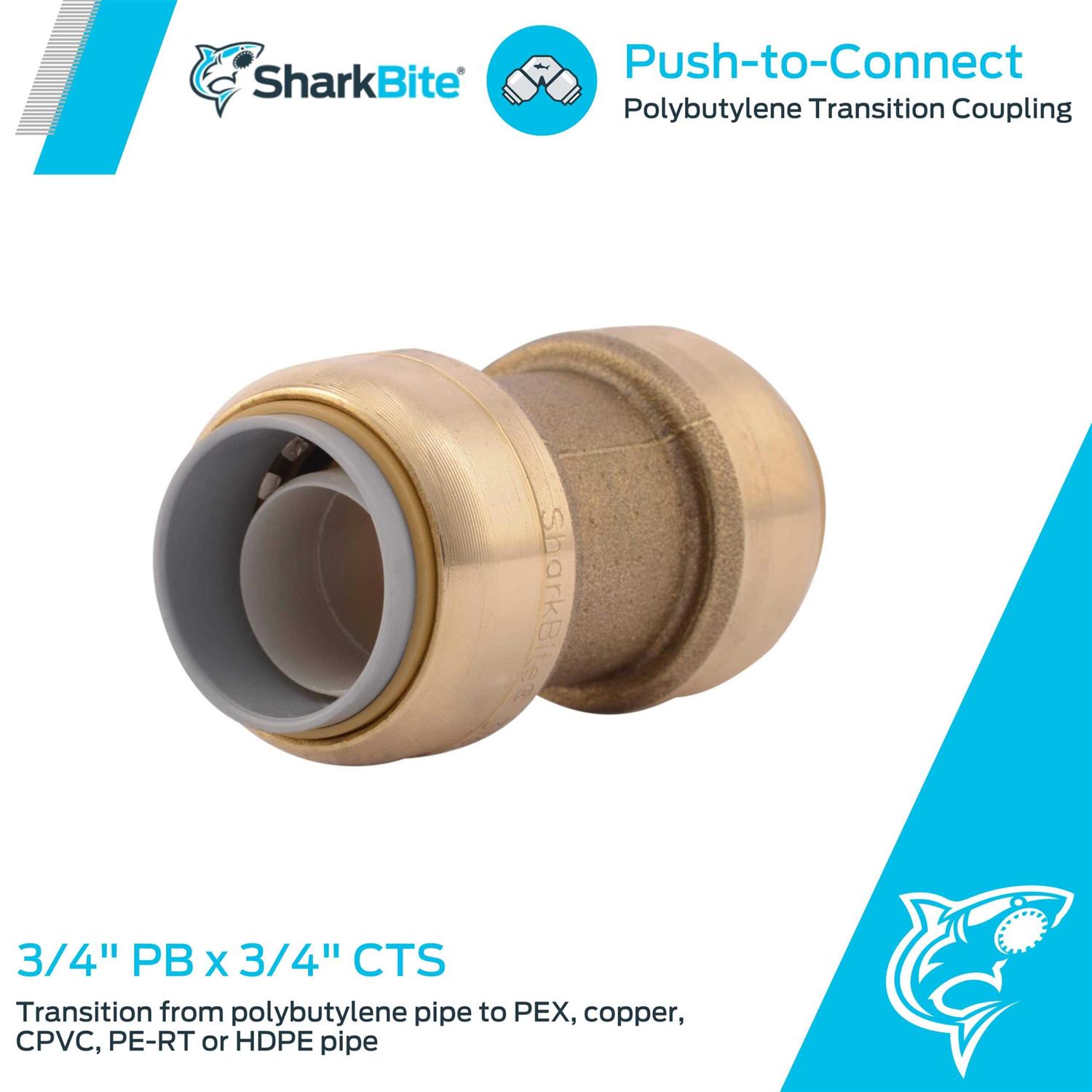 Sharkbite U4016LFA Coupling 3/4 - Cheap Fitting