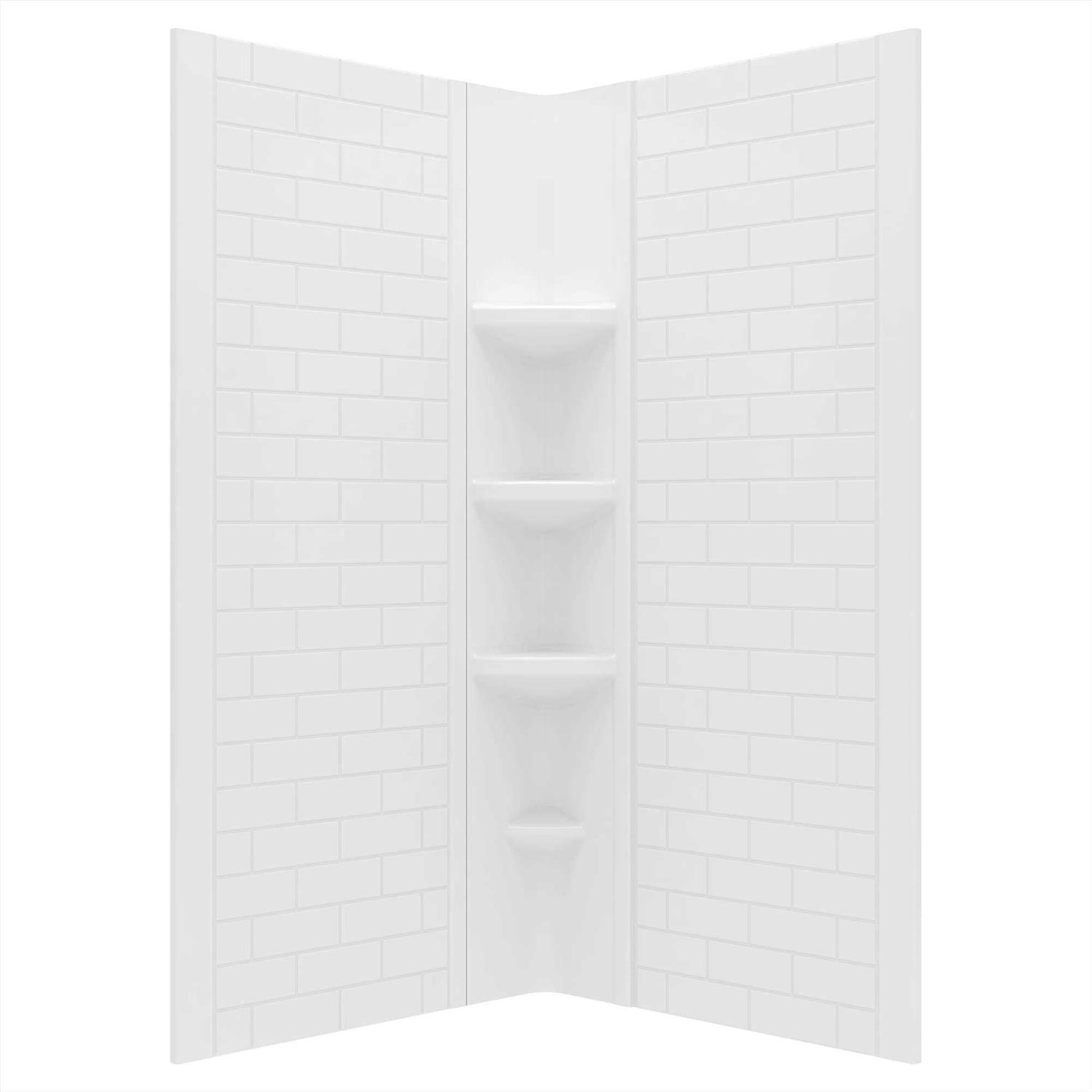 American Standard Elevate 38-in x 72-in 3-Piece Glue To Wall Arctic 2947SWT38.011 - Cheap Fitting