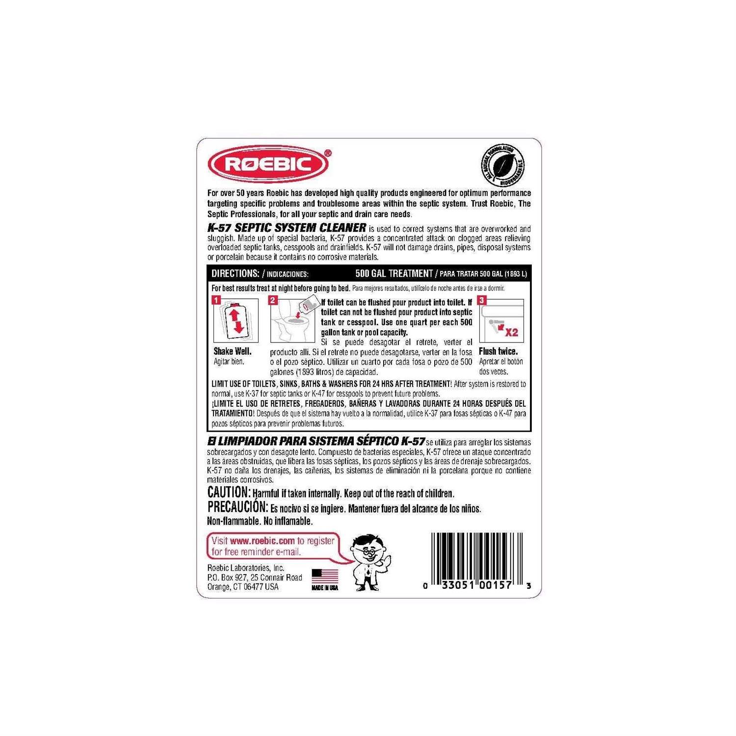 Roebic Septic System Cleaner - Cheap Fitting