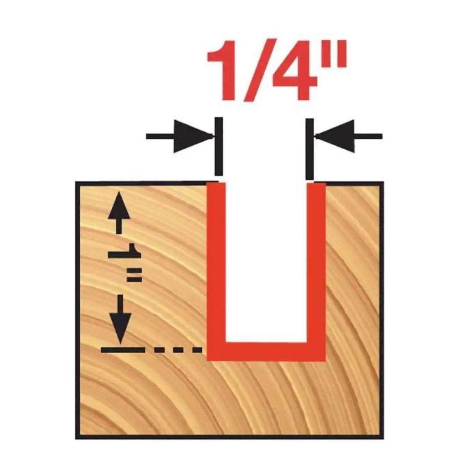 Diablo 1/4 in. D x 2-1/2 in. L Carbide Up Spiral Bit - Cheap Fitting