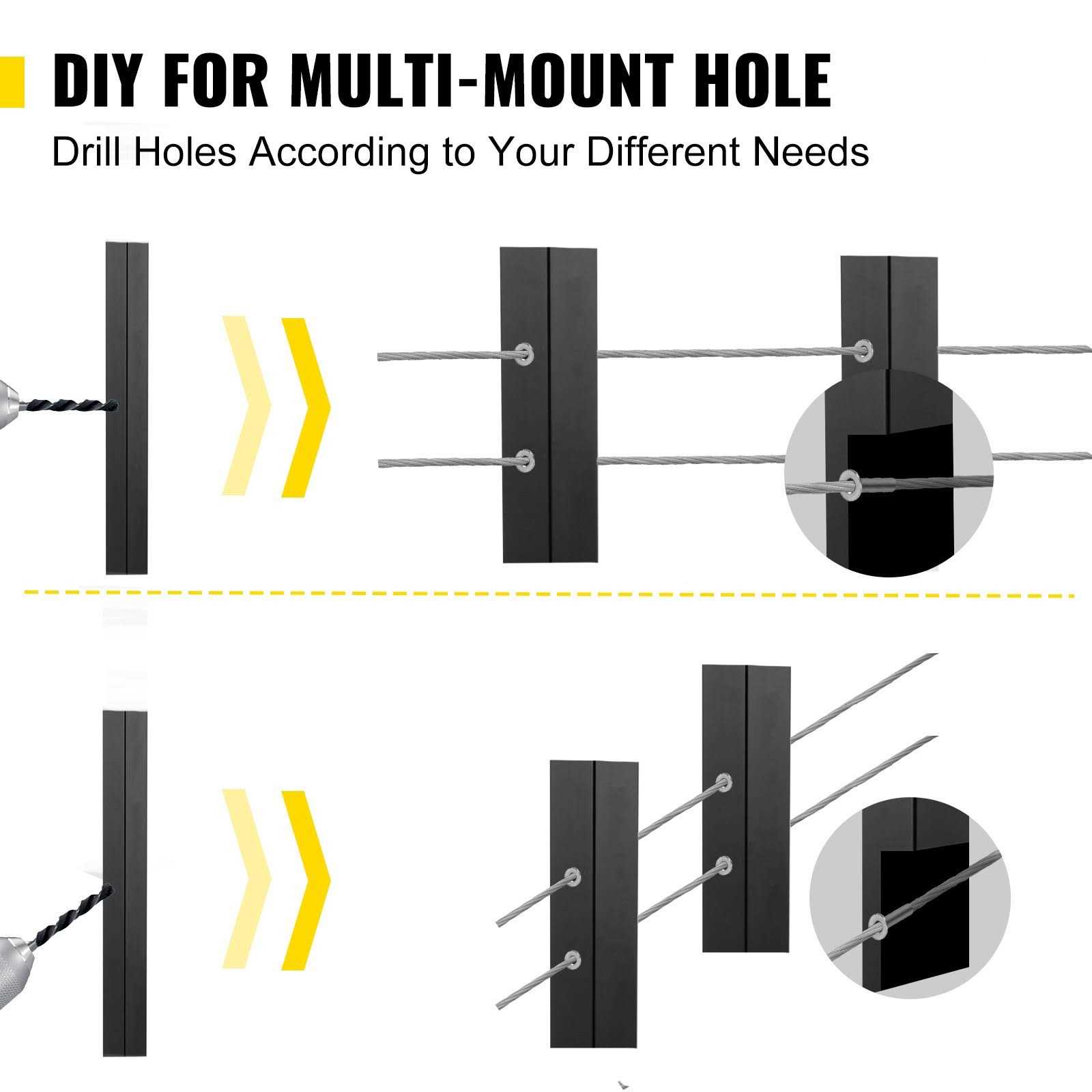 VEVOR Cable Deck Railing Post - Cheap Fitting