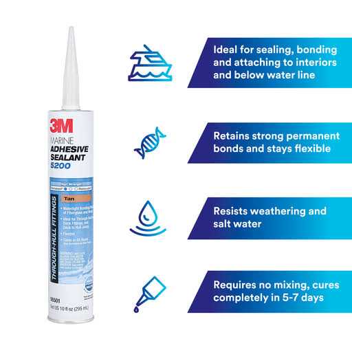 3M Marine Adhesive Sealant 5200 Fast Cure - Cheap Fitting