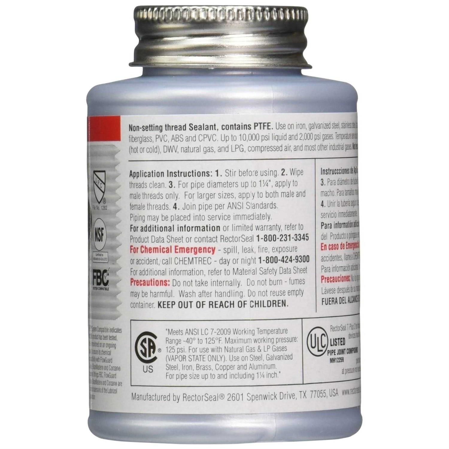 Rectorseal T Plus 2 Pipe Thread Sealant - Cheap Fitting