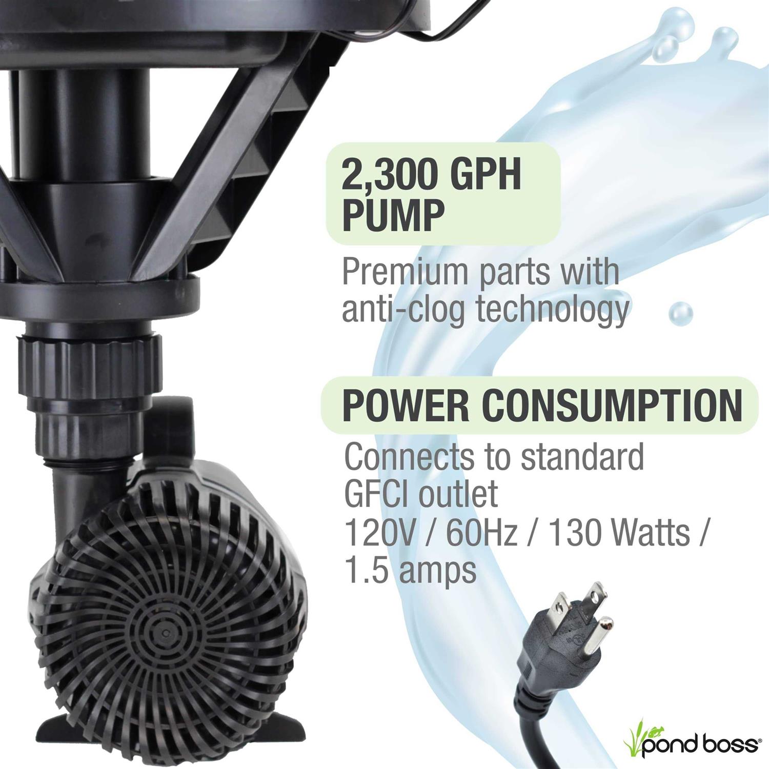 Pond Boss Floating Fountain with Lights 52595 - Cheap Fitting