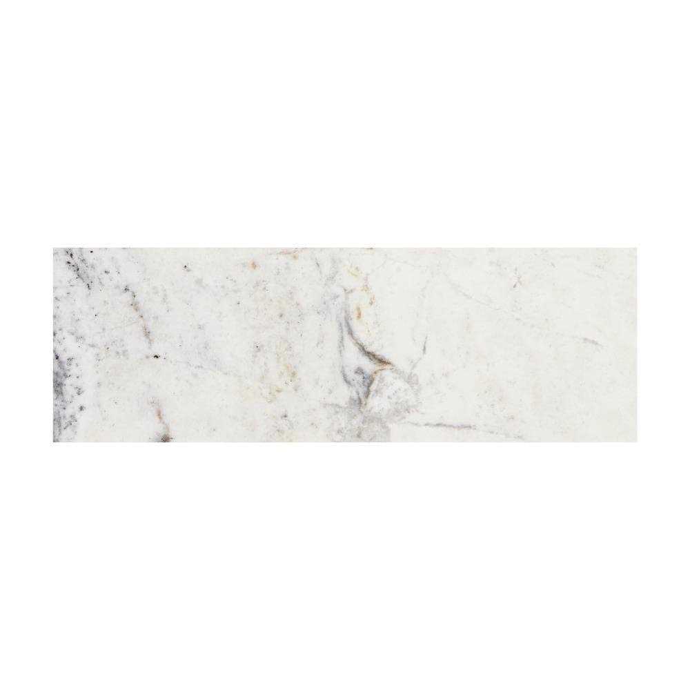 American Olean Genuine Stone White Ember 4-in x 12-in Honed Natural Stone Marble Look Floor and Wall Tile GS39412FLTCC1U - Cheap Fitting