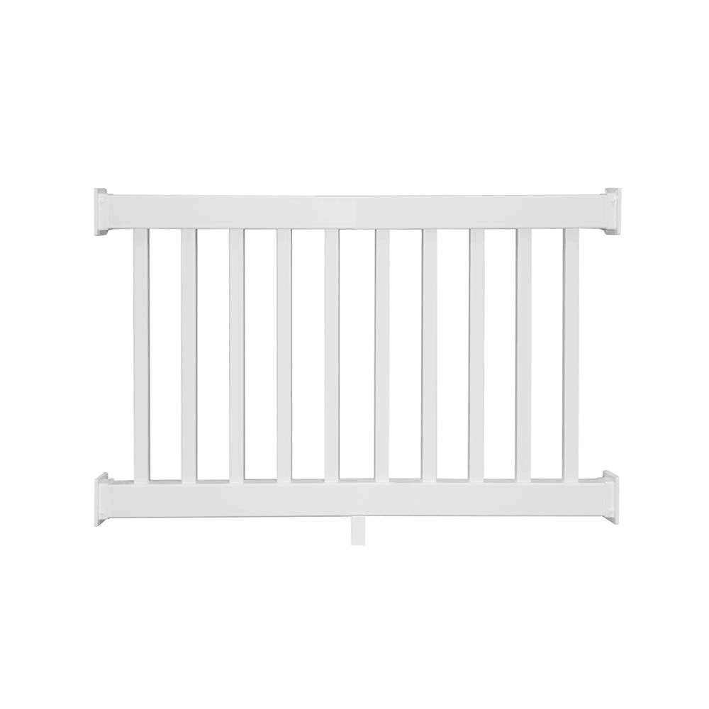 Weatherables Naples 3 ft. H x 8 ft. W Vinyl Railing Kit - Cheap Fitting