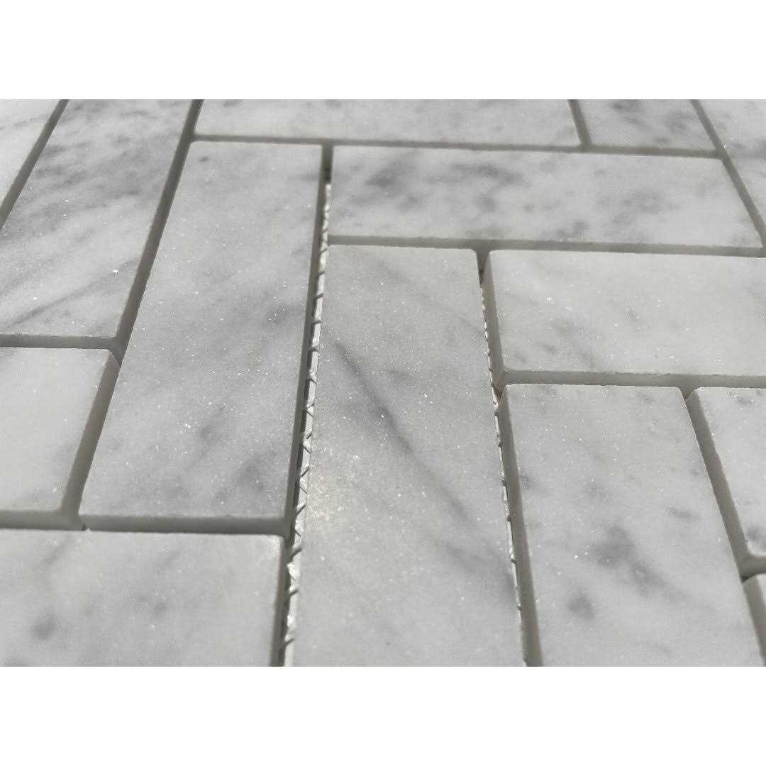 13 x 12 Marble Herringbone Mosaic Wall & Floor Tile Marble Online - Cheap Fitting