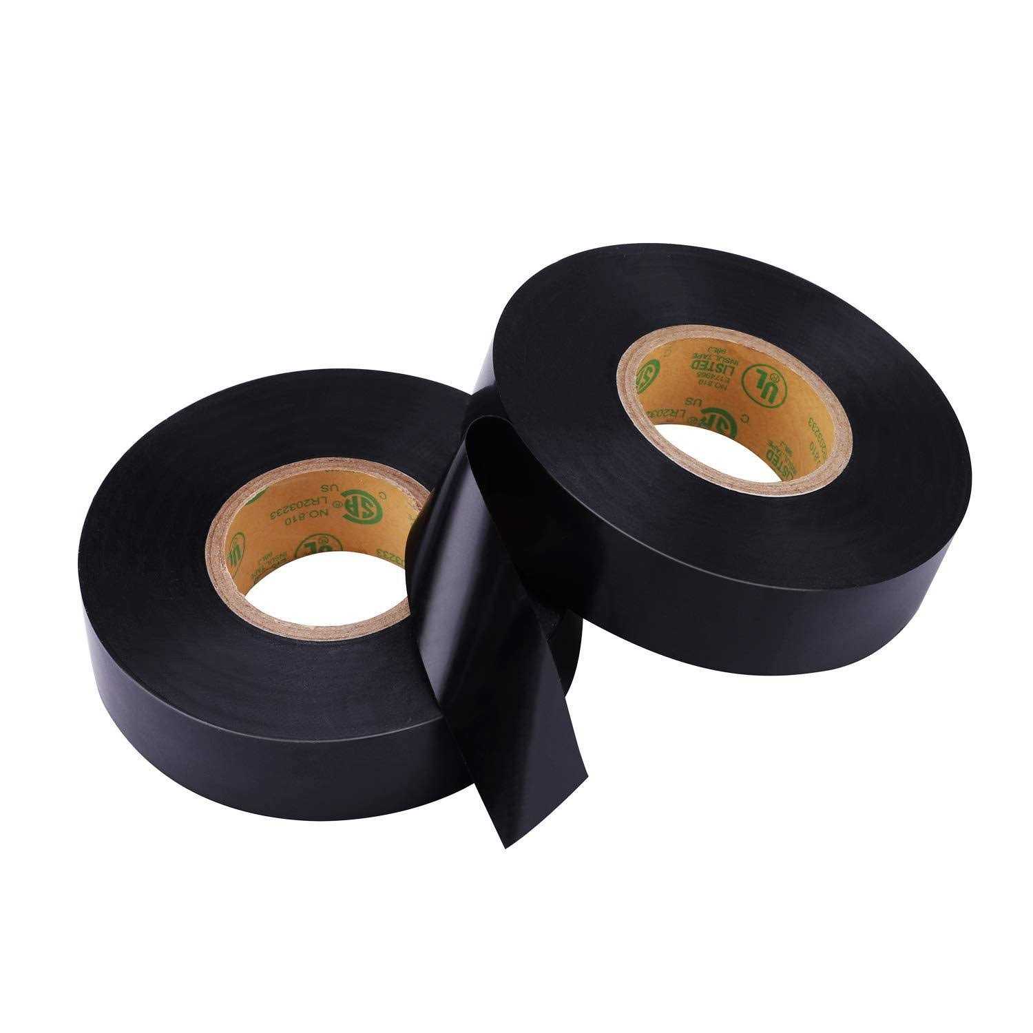 Lichamp 10-pack Black Electrical Tape Waterproof 3/4 in x 66ft - Cheap Fitting