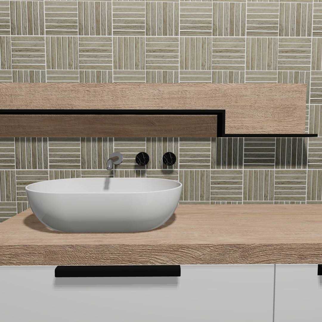 Harmony Grove 1 x 6 Porcelain Wood Look Mosaic Wall & Floor Tile PIXL - Cheap Fitting