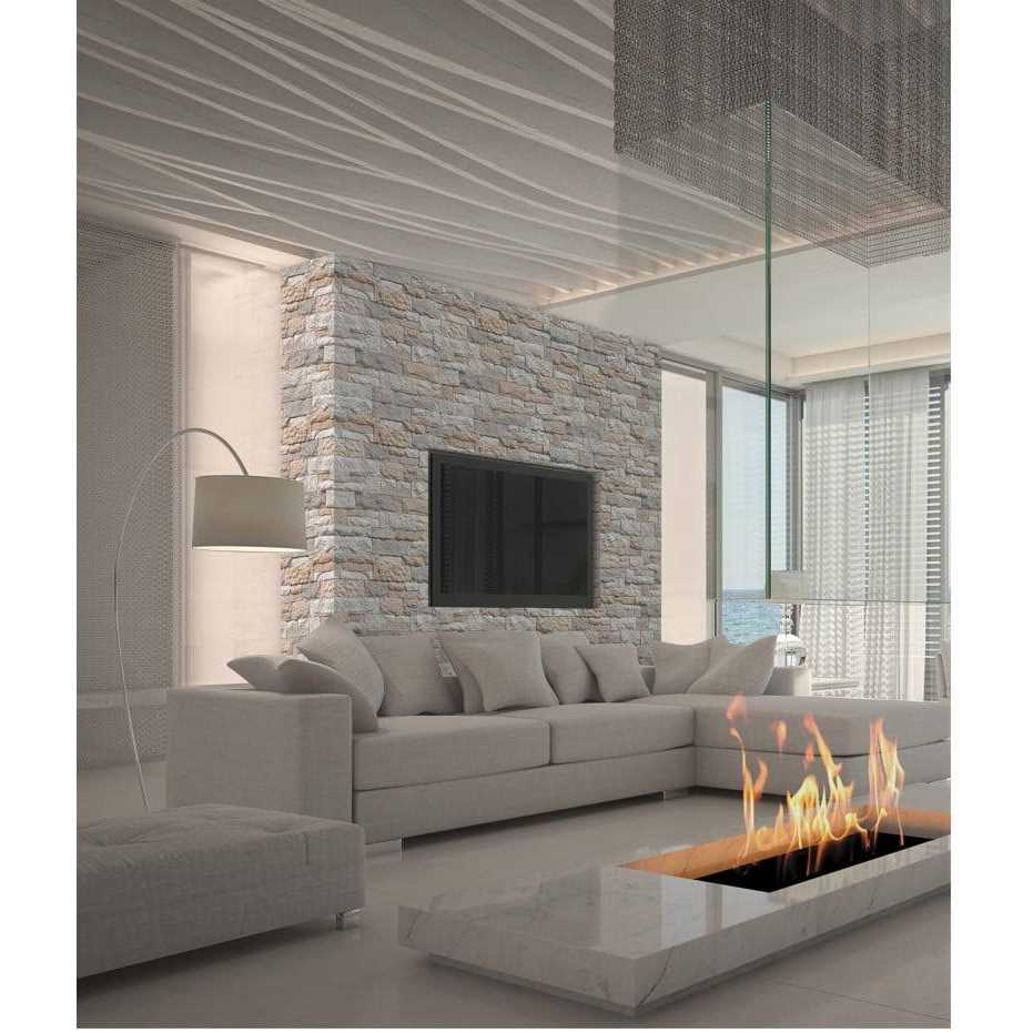 LiteStone 8 sq. ft Primary Flat Cement Stone - Cheap Fitting