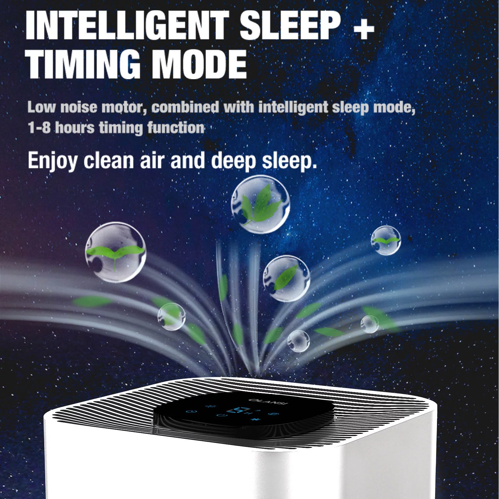 Olansi HEPA Air Purifier for Bedroom, H13 True Filter, 24H Timer, Quiet Sleep Mode,White - Cheap Fitting