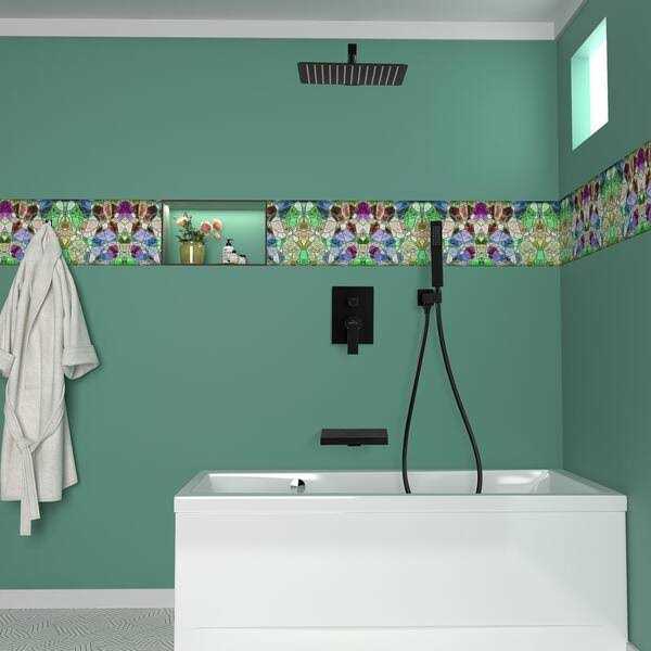 Boyel Living Wall Mount Single-Handle 1-Spray Tub and Shower Faucet SMDBYL-88016B-10 - Cheap Fitting