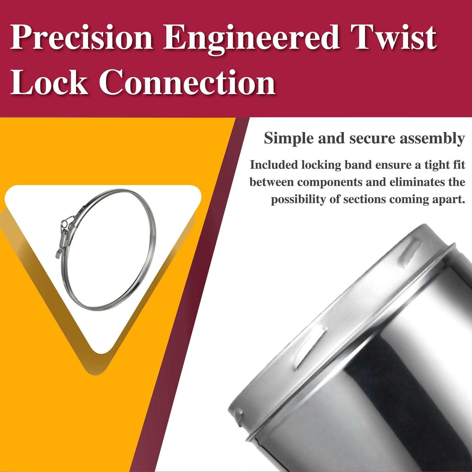 AllFuel HST 6 in. Double Wall Chimney Pipe - Cheap Fitting