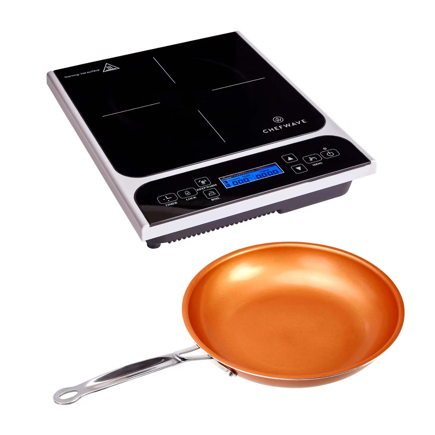 ChefWave LCD 1800W Portable Induction Cooktop Bundle - Cheap Fitting