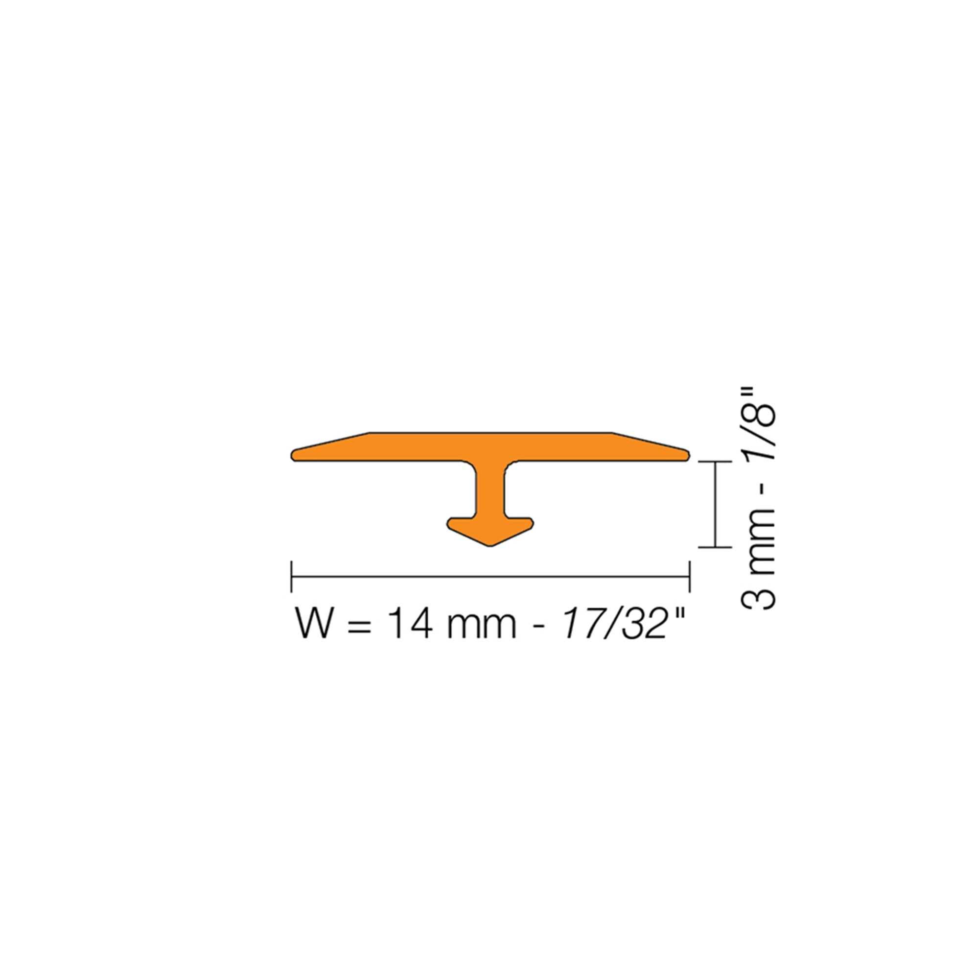 Schluter Systems Schluter Vinpro-T 17/32 inch Wide Transition Aluminum Brushed Bronze - Cheap Fitting