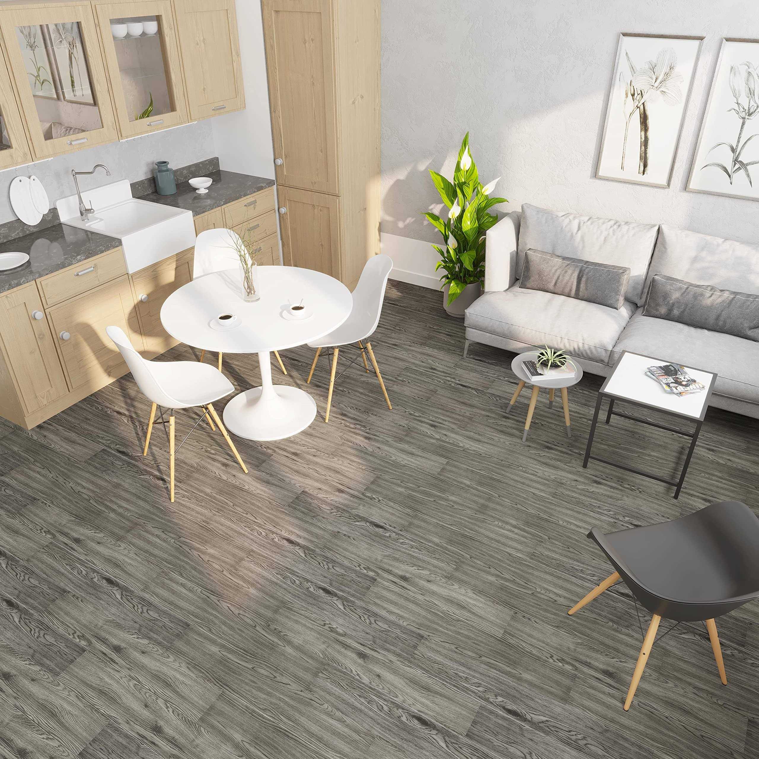 Lucida USA Luxury Vinyl Plank Flooring Peel and Stick Floor Tile - Cheap Fitting