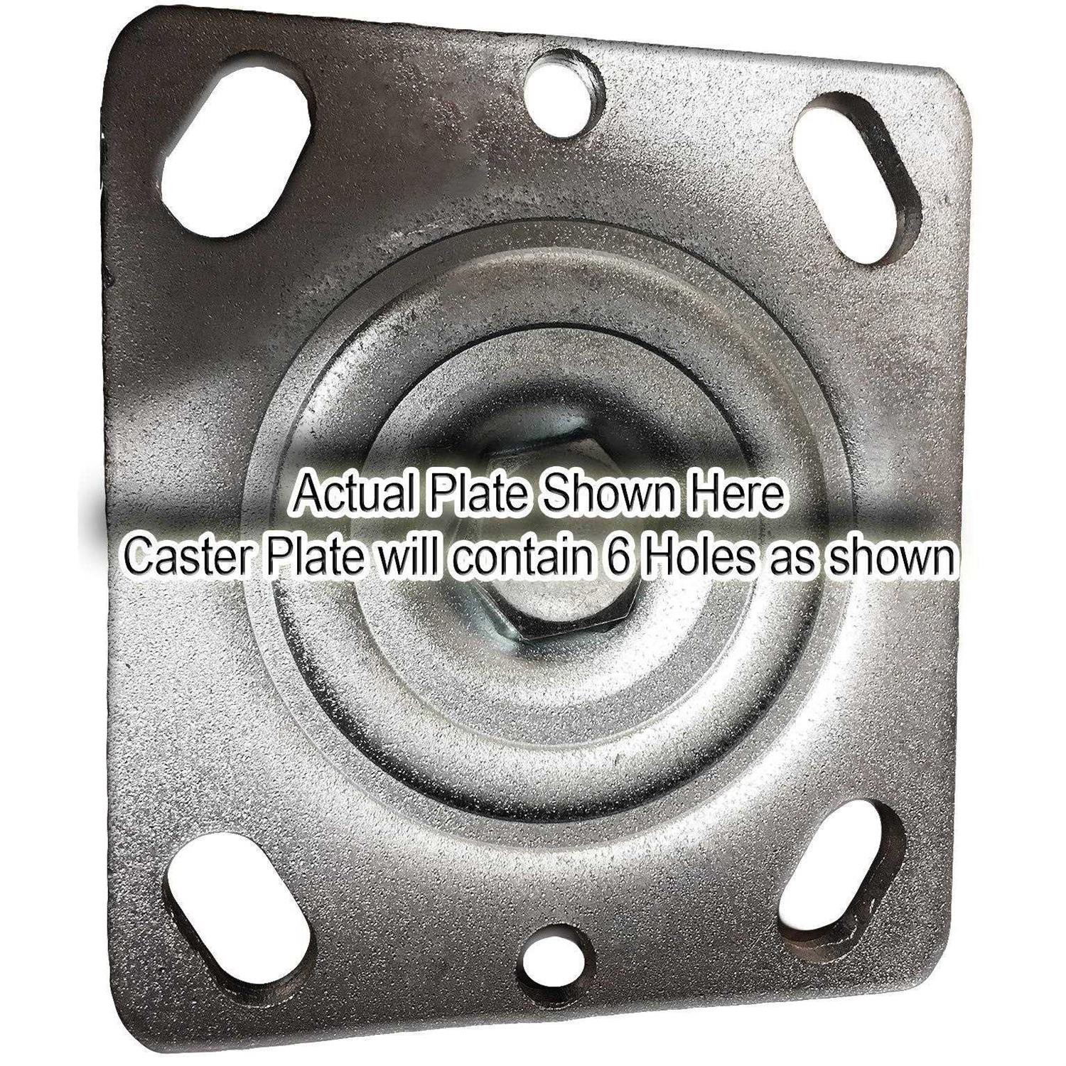 CasterHQ 4 Heavy Duty Swivel Caster 4 Semi Steel Cast Iron Wheel STL-4M7 - Cheap Fitting