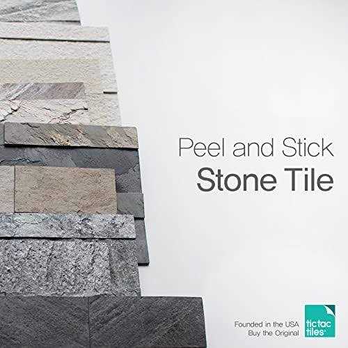 Tic Tac Tiles 4-Sheet Peel and Stick Self Adhesive Removable Stick on Kitchen Backsplash Bathroom 3D Wall Stone Tiles - Cheap Fitting