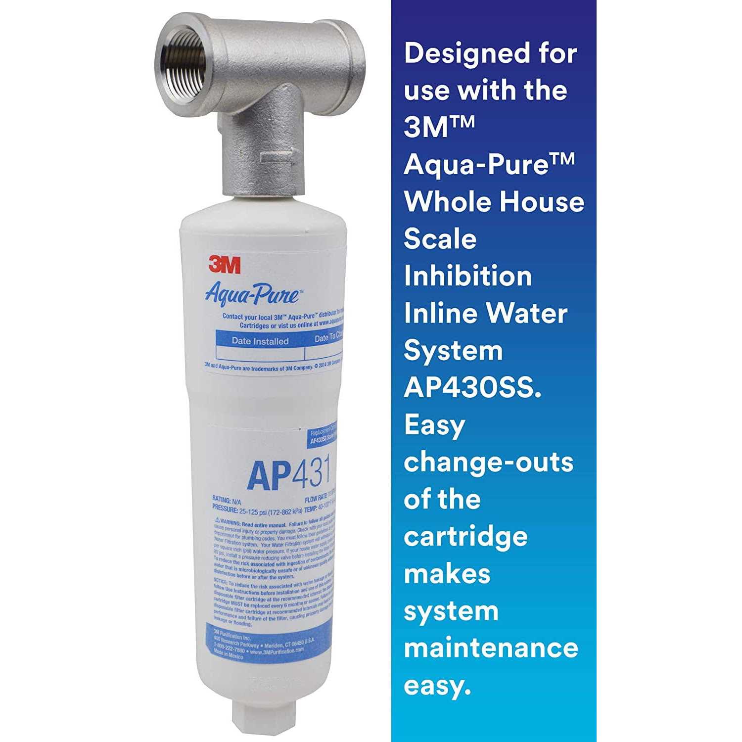3M Aqua-Pure AP431 Replacement Scale Inhibition Cartridge - Cheap Fitting