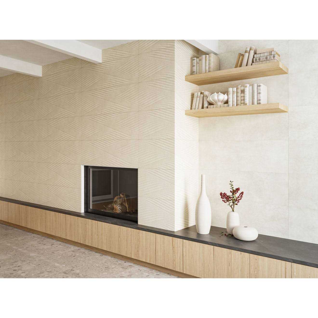 Donna 13 x 40 Matte Wave Ceramic Tile Bedrosians - Cheap Fitting