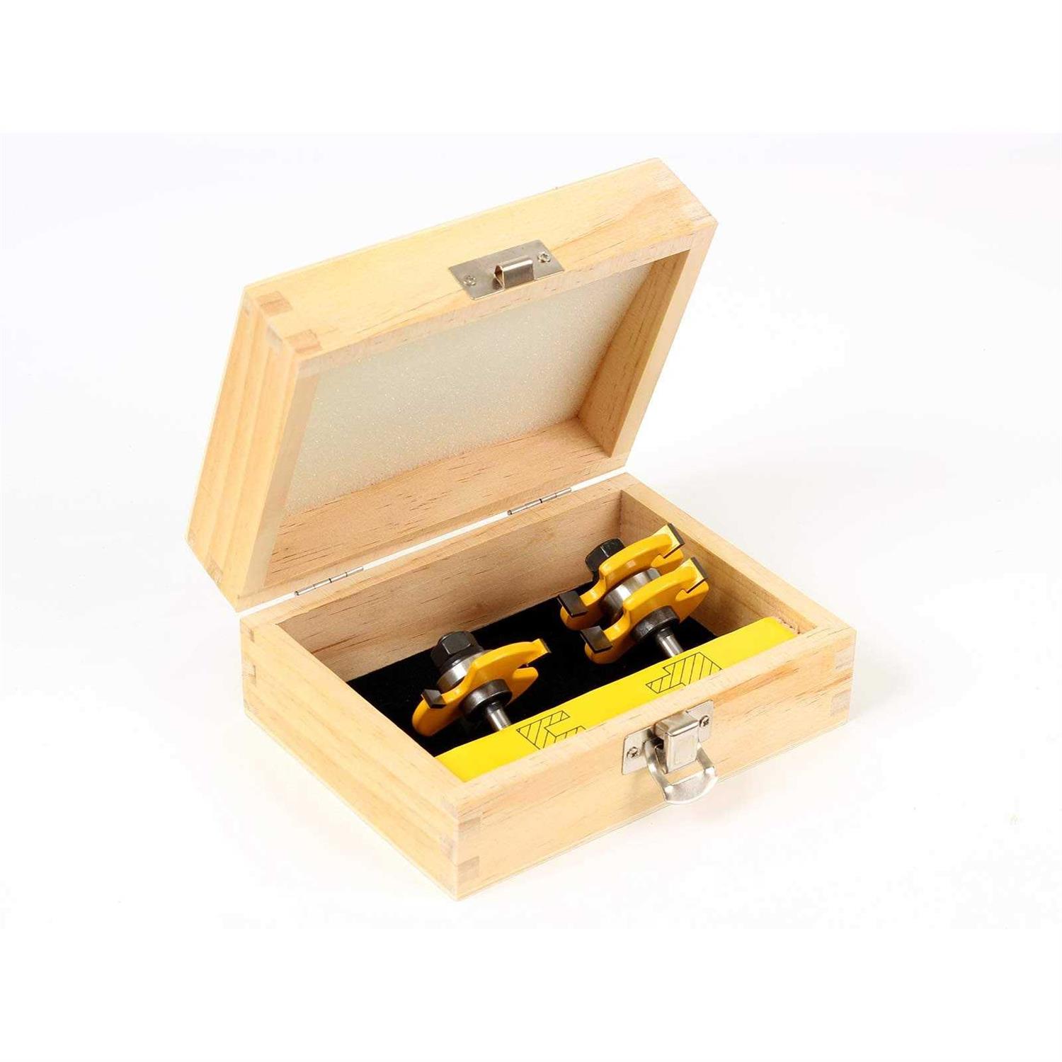 Yonico 15231q 1/4-Inch Plywood 2 Bit Plywood Tongue and Groove Router Bit Set 1/4-Inch Shank - Cheap Fitting