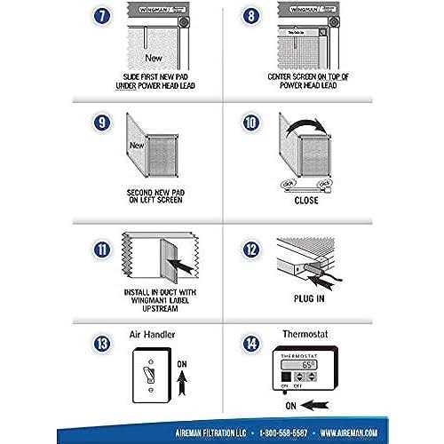 Wingman1 Electronic Ac Furnace Air Filter Replacement Pads Year Supply - Cheap Fitting