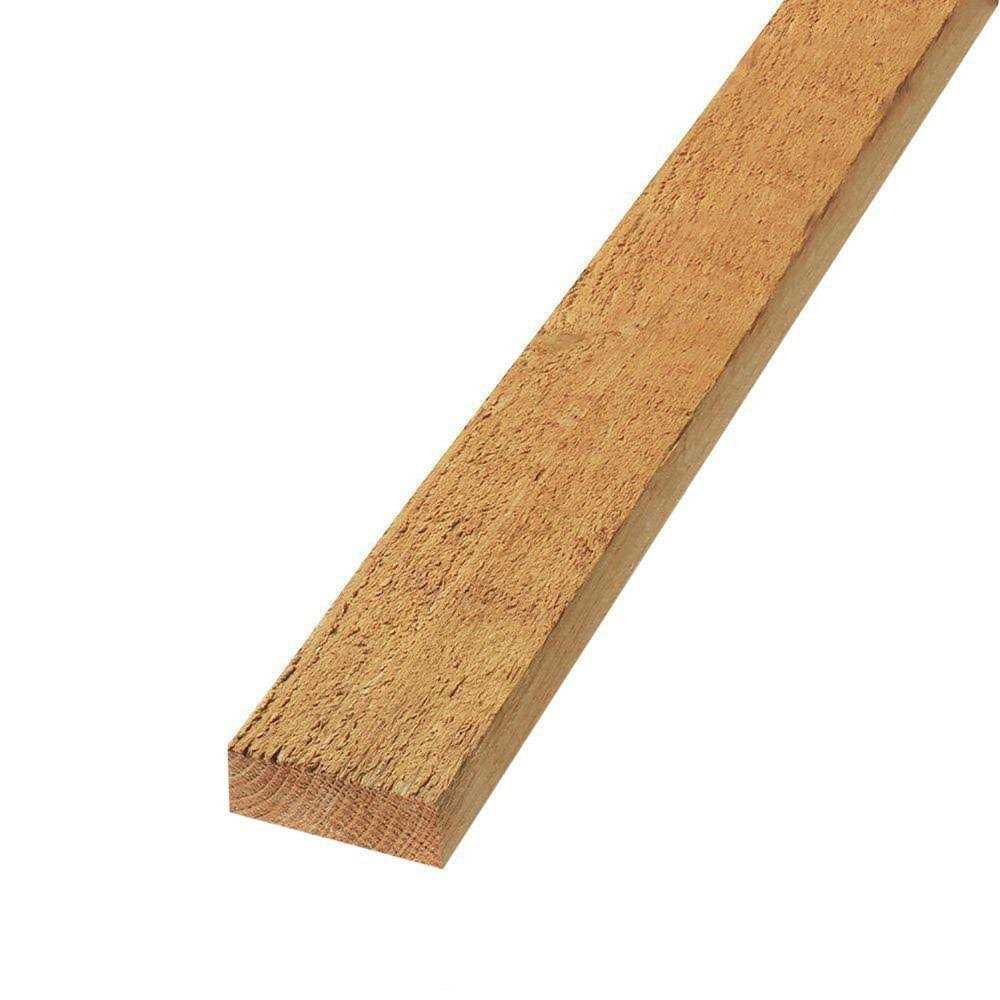 Outdoor Essentials 2 in. x 4 in. x 8 ft. Rough Sawn Western Red - Cheap Fitting