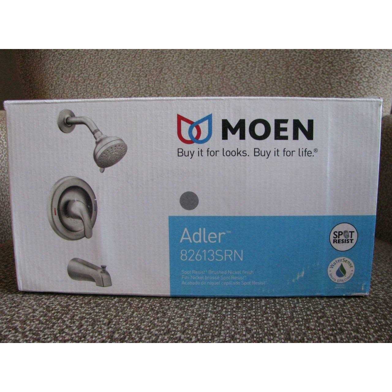 Moen Adler Single-Handle 4-Spray Tub and Shower Faucet in Spot Resist Brushed Nickel - Cheap Fitting