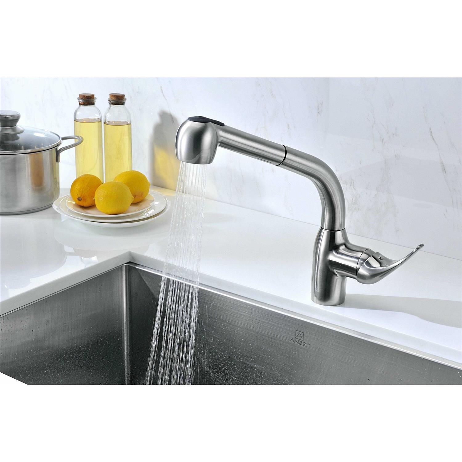 Anzzi Harbour Pull-Out Single-Handle Kitchen Faucet KF-AZ095 - Cheap Fitting
