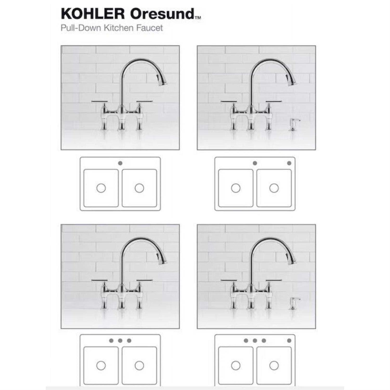 Kohler Kitchen Faucet Oresund Bridge 2-handle Pull-down Sprayer - Cheap Fitting
