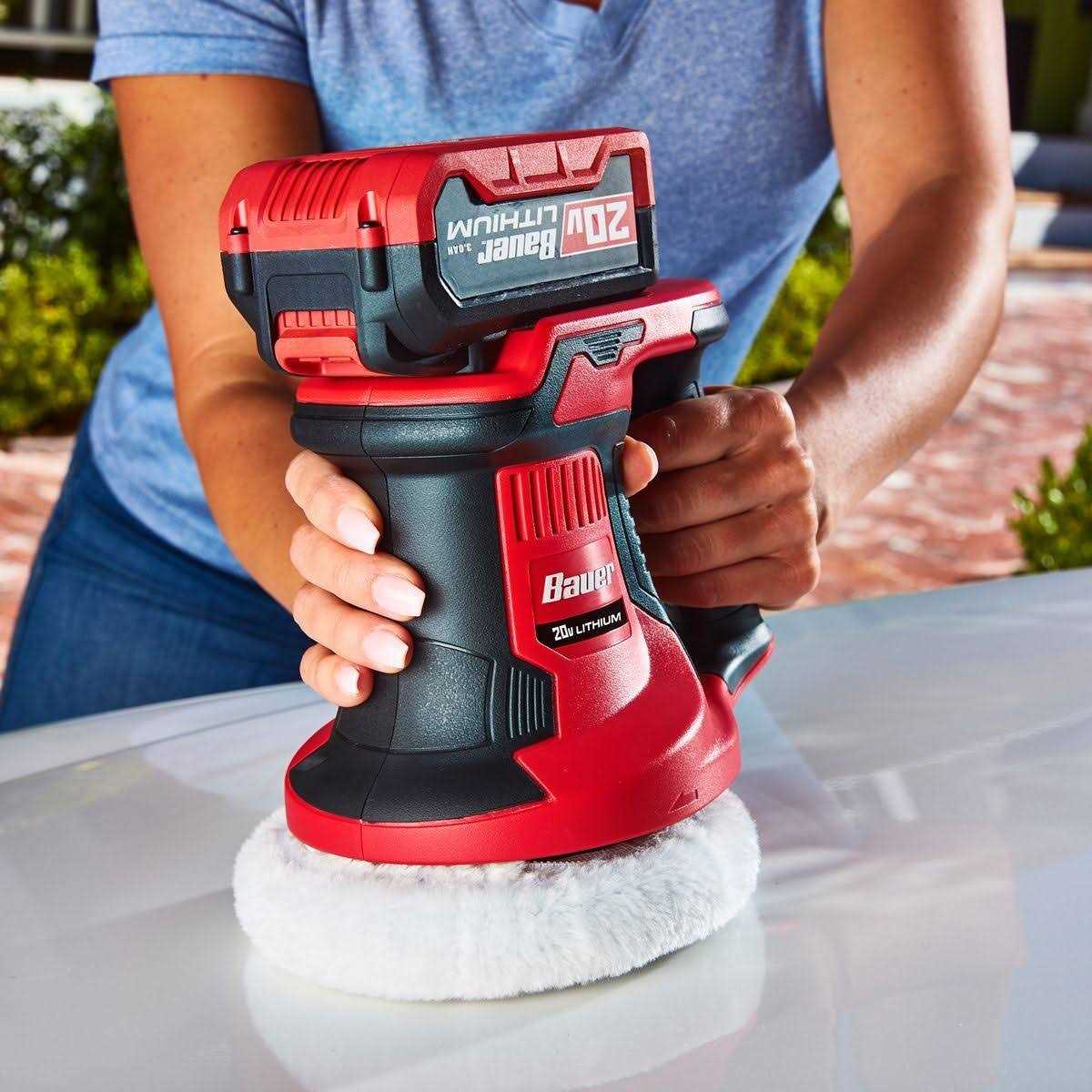 Bauer 20V Cordless 6 in. Compact Orbital Polisher/Buffer – Tool Only - Cheap Fitting