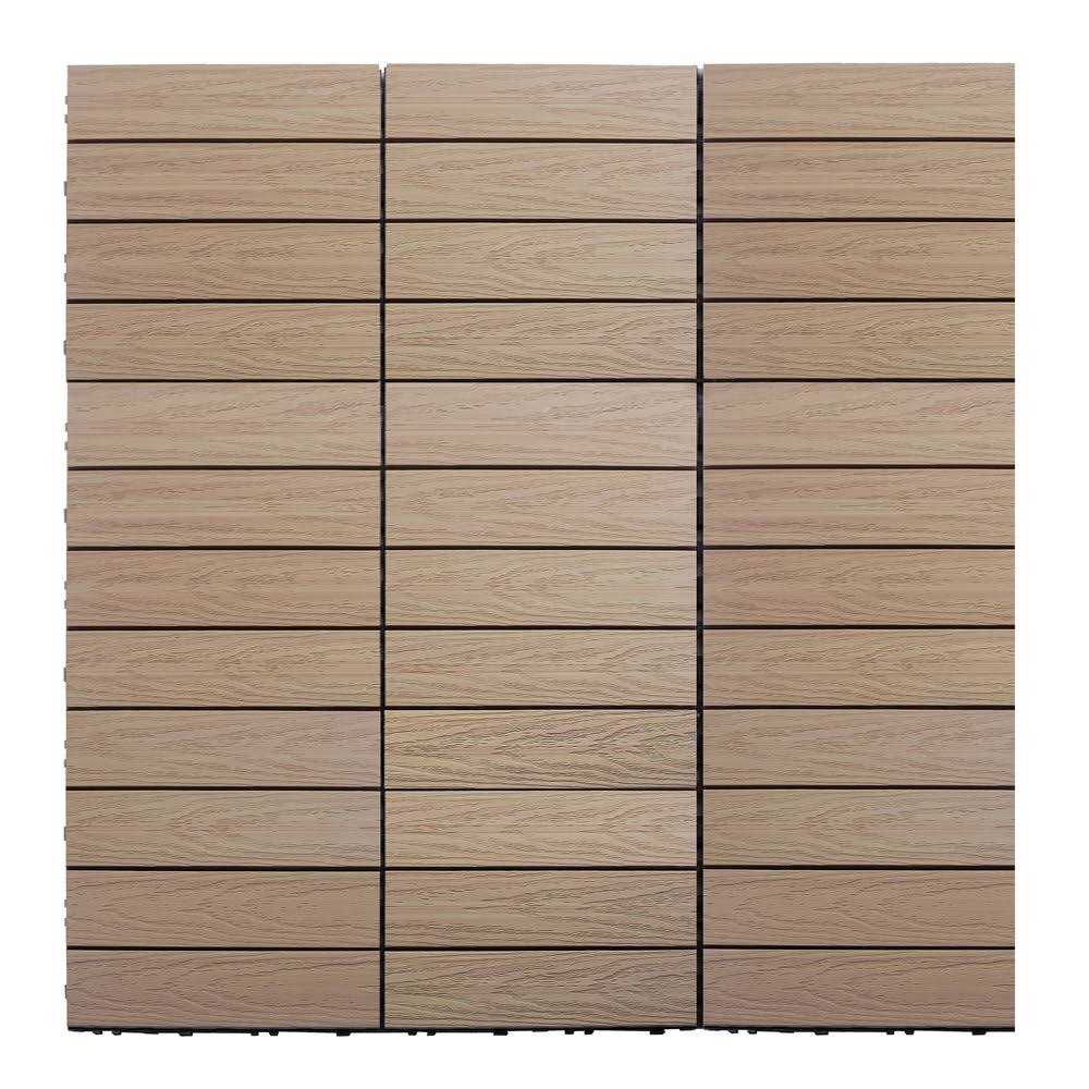 NewTechWood UltraShield Naturale 1& x 1& Outdoor Composite Quick Deck Tile - Cheap Fitting