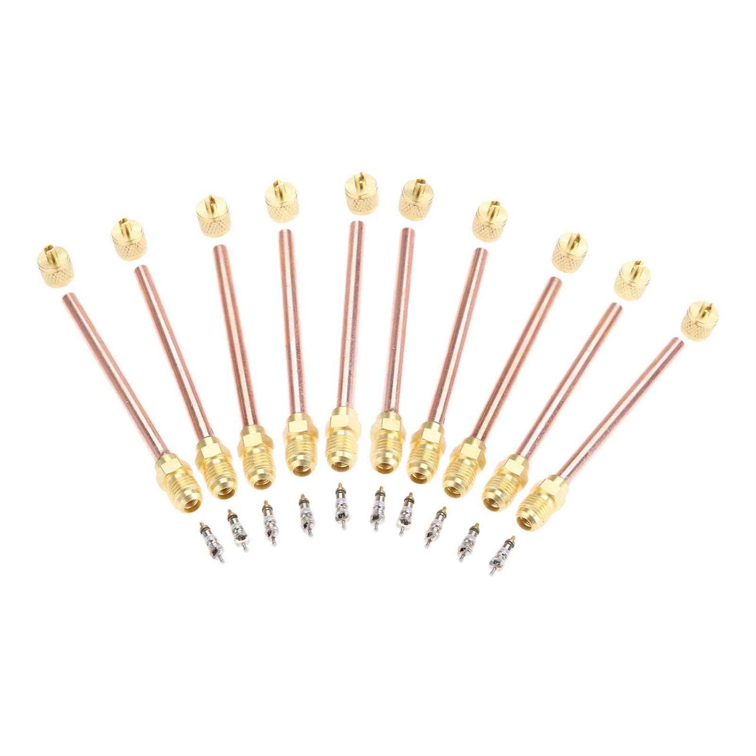 gohantee 10pcs Access/service Valve 1/4” Sae x 1/4” Od x 4” Stem Core Ac Refrigeration - Cheap Fitting
