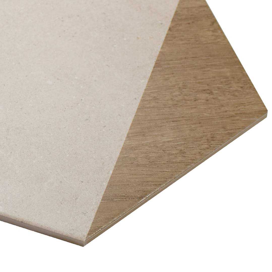 Ivy Hill Tile Klyda Wood 12.6 in. x 14.5 in. Matte Hexagon Porcelain Floor and Wall Tile - Cheap Fitting