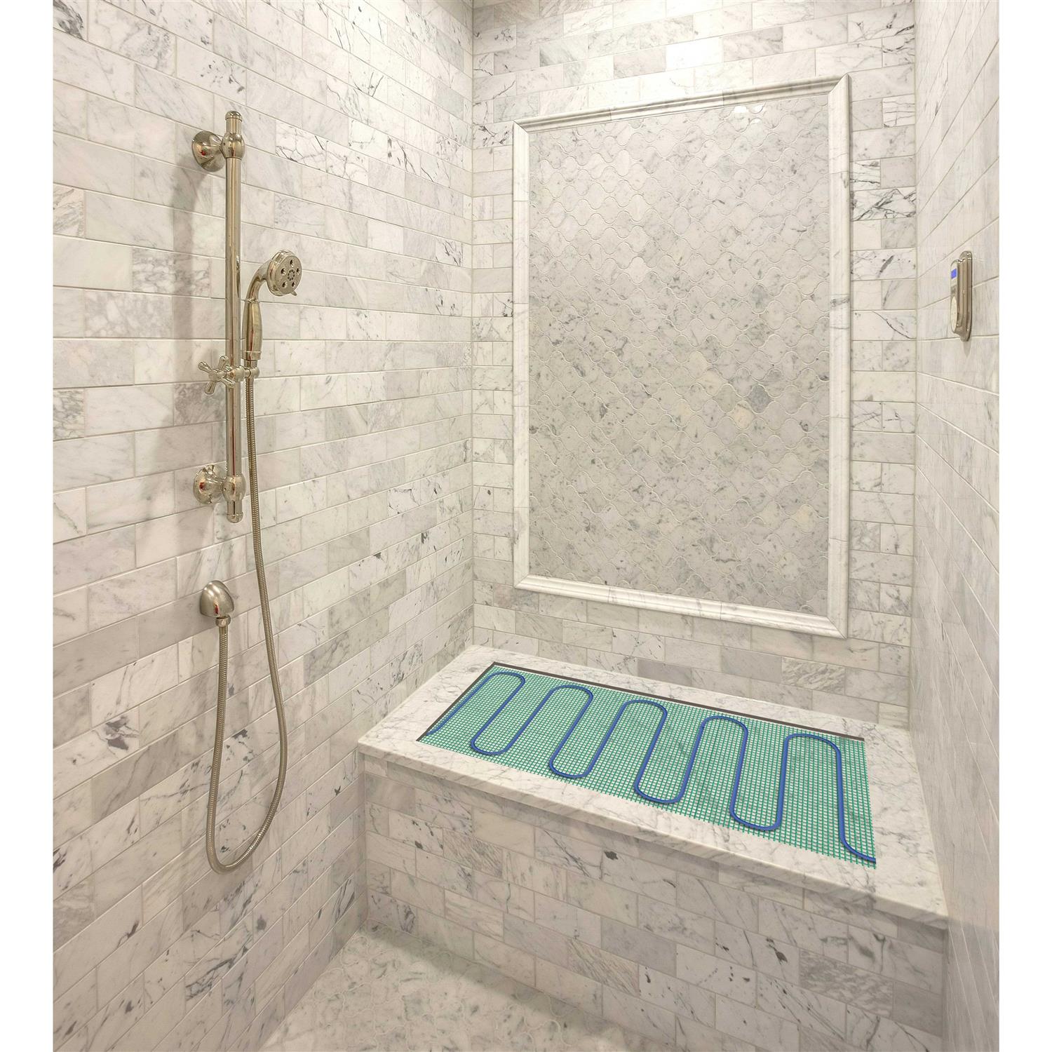 WarmlyYours Tempzone Bench Shower Mat - Cheap Fitting