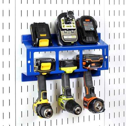 Wall Control Drill Holder Storage Rack Compact Impact Drill Battery Power Tool Pegboard Organizer - Cheap Fitting