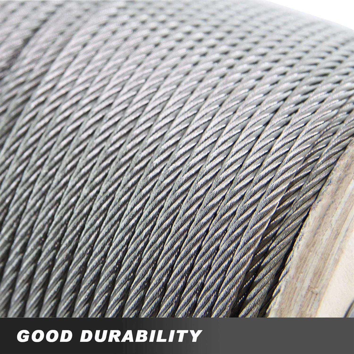 HONYTA 500FT 304 Stainless Steel Cable Stainless Steel Decking Railing 3/16 inch with 7 x 19 Strand Construction - Cheap Fitting