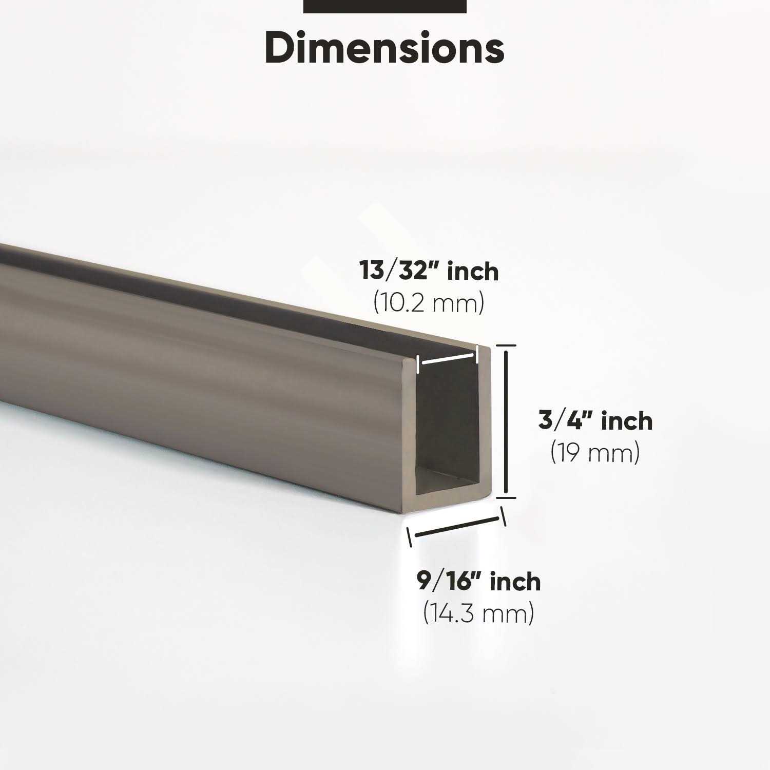 3/8 Fixed Panel Shower Door Deep U Channel 95 inches by Fab Glass and Mirror - Cheap Fitting