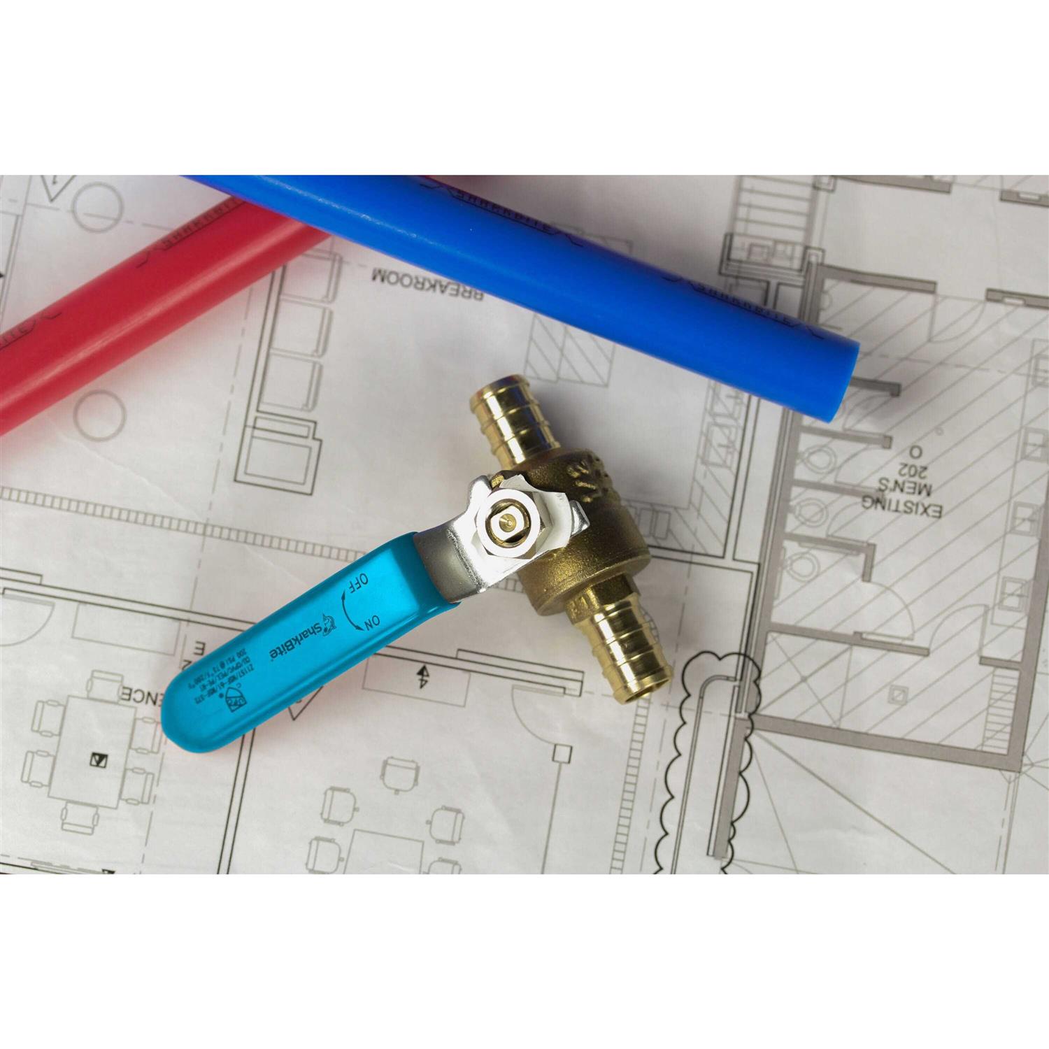 SharkBite 1/2-in Pex Barb x 1/2-in Pex Barb Ball Valve 22461LFZ - Cheap Fitting