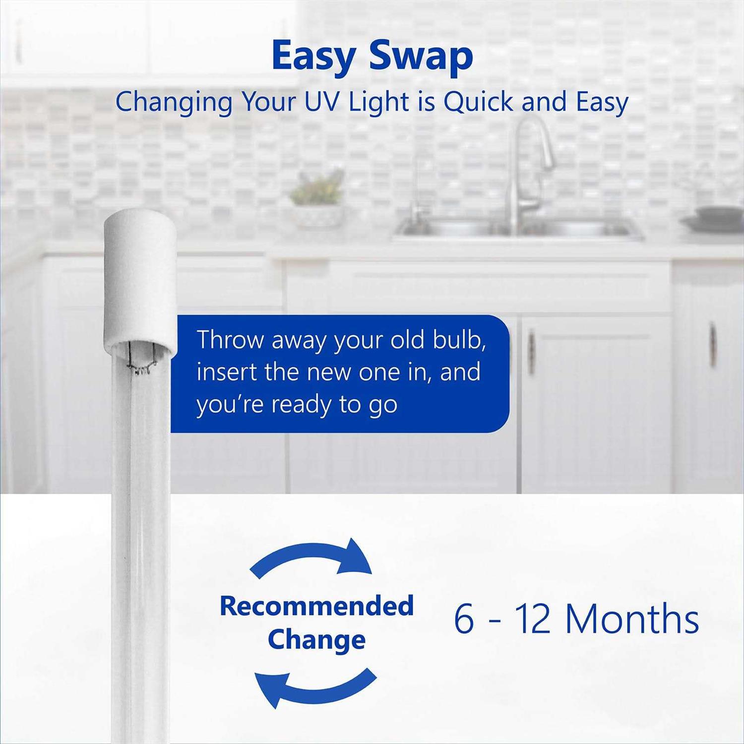 Express Water UV Water Filter Replacement UV Water System 12 inch UV Light Housing with 10 inch Bulb - Cheap Fitting